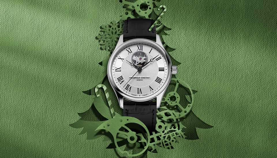 Classic Heart Beat Automatic watch for man. Automatic movement, white dial, stainless-steel case, heart beat opening and black leather strap 