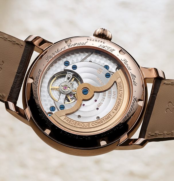 Worldtimer Manufacture watch for man. Automatic movement, white dial, rose-gold plated case, date counter, worldtimer and brown leather strap 