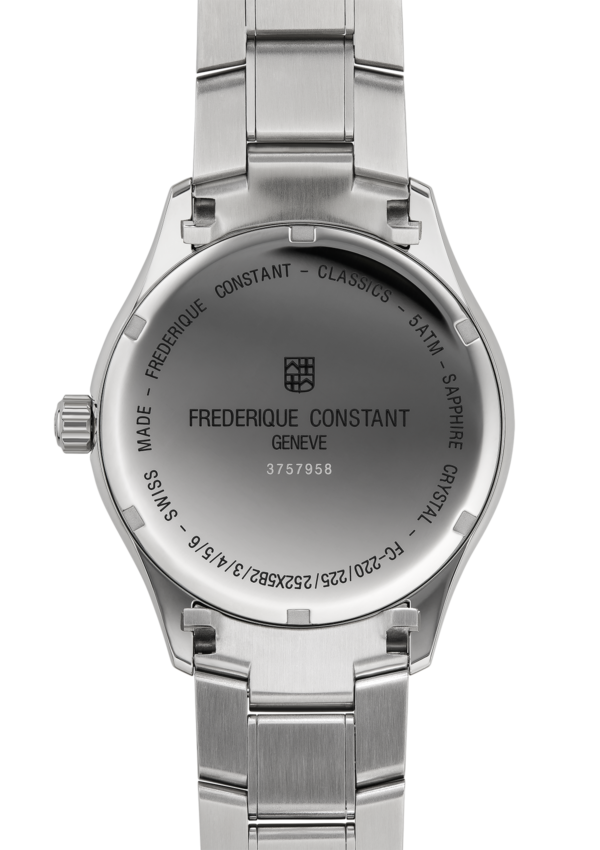Classics Quartz watch for man. Quartz movement, blue dial, stainless-steel case, date window and stainless-steel bracelet