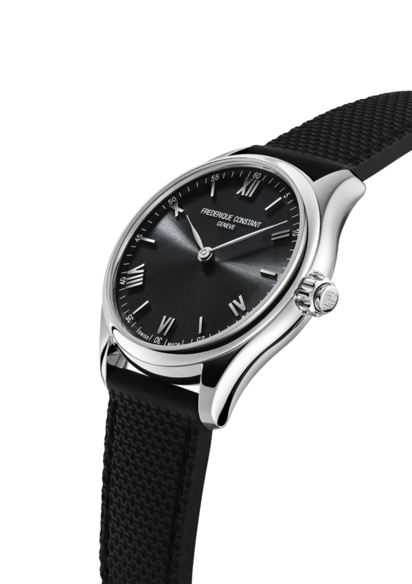 Vitality Gents Smartwatch for man. Quartz connected movement, black dial, stainless-steel case, connected functions, digital screen, rechargeable battery and black rubber strap