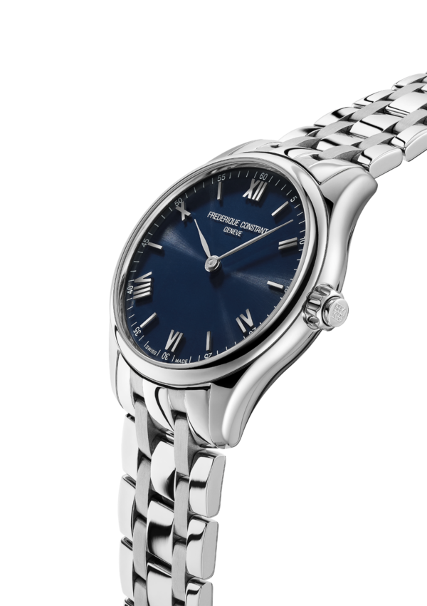 Vitality Gents Smartwatch for man. Quartz connected movement, blue dial, stainless-steel case, connected functions, digital screen, rechargeable battery and stainless-steel bracelet