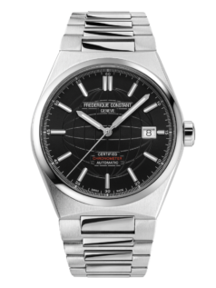Highlife Automatic COSC watch for man. Automatic movement, black dial, stainless-steel case, date window and stainless-steel integrated and interchangeable bracelet