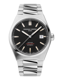 Highlife Automatic COSC watch for man. Automatic movement, Black Sandblasted dial, stainless-steel case, date window and stainless-steel integrated and interchangeable bracelet