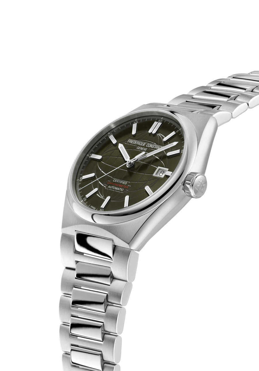 Highlife Automatic COSC watch for man. Automatic movement, matt dial, stainless-steel case, date window and stainless-steel integrated and interchangeable bracelet