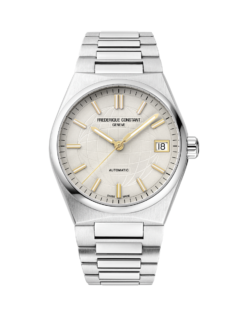 Highlife Ladies Automatic watch for woman. Automatic movement, white dial, stainless-steel case, date window and stainless-steel integrated and interchangeable bracelet