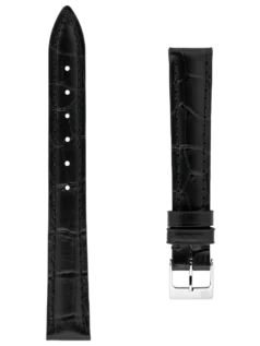 Straps Negro Piel De Becerro Con Estampado De Cocodrilo 14x12 FCS-B14X12 SS