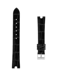 Straps Nero Pelle Di Vitello Con Motivo Coccodrillo 14x12 FCS-BLACK2AC SS