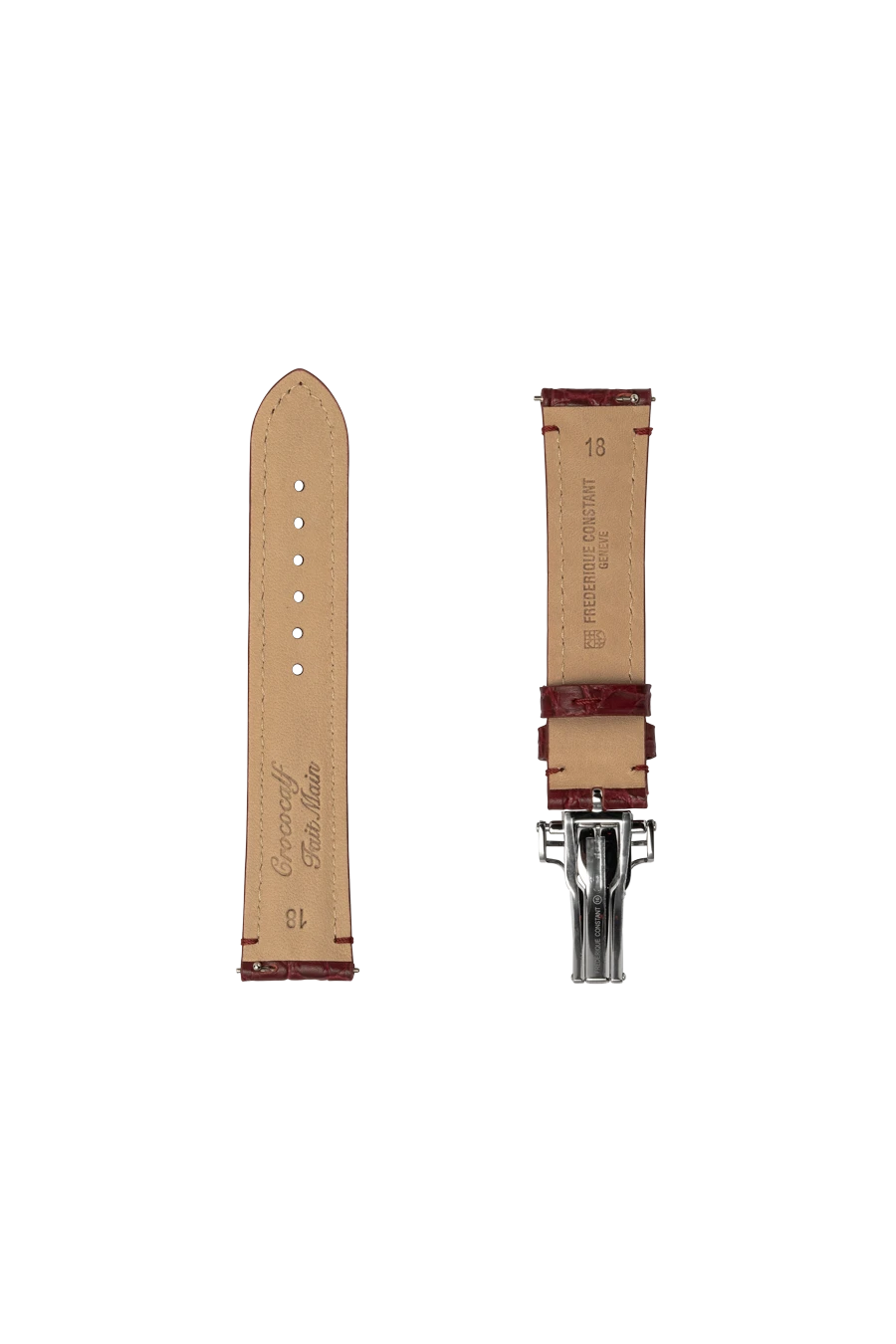 Straps  Calf Leather With Alligator Pattern Embossing 18.25x16 FCS-BOA18X16 CREST SS