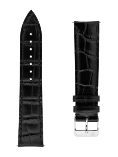 Straps Negro Piel De Becerro Con Estampado De Cocodrilo 20x18 FCS-BS20X18 SS