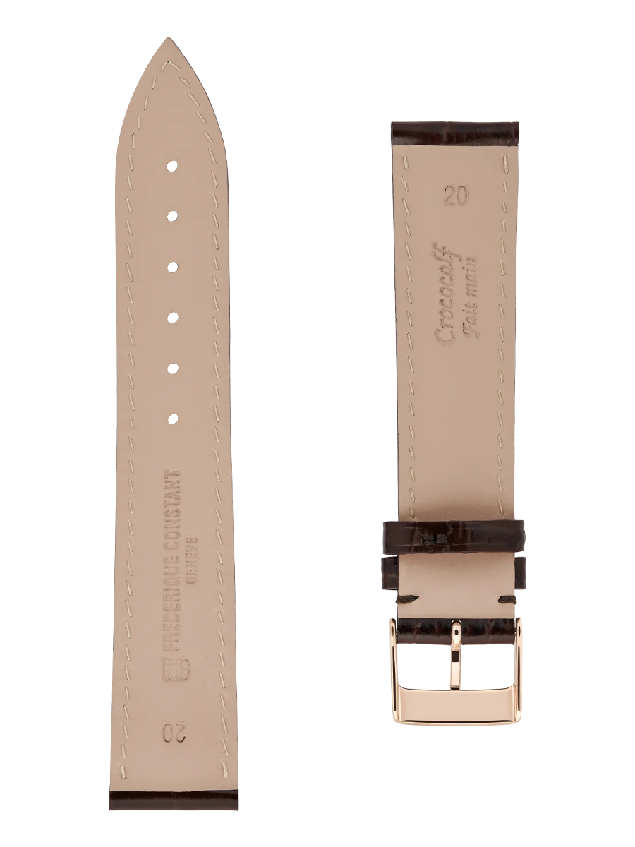 Straps Marrón Piel De Becerro Con Estampado De Cocodrilo 20x18 FCS-DBR20X18 RGP