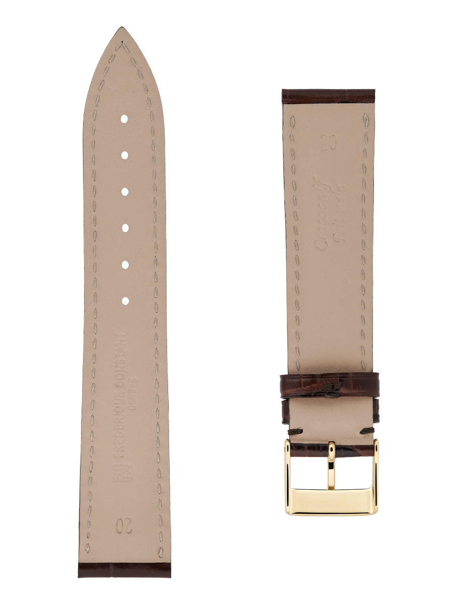 Straps Marrón Piel De Becerro Con Estampado De Cocodrilo 20x18 FCS-DBR20X18 YGP