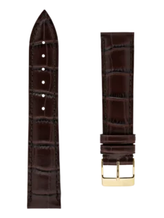 Straps Marrón Piel De Becerro Con Estampado De Cocodrilo 20x18 FCS-DBR20X18 YGP