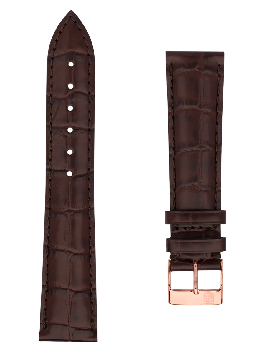 Men's Leather Watches: Black, Brown & Crocodile Straps