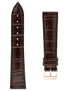 Straps Braun Kalbsleder Mit Krokoprägung 22x18 FCS-DBR22X18 RGP