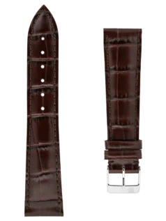 Straps Braun Kalbsleder Mit Krokoprägung 22x18 FCS-DBR22X18 SS