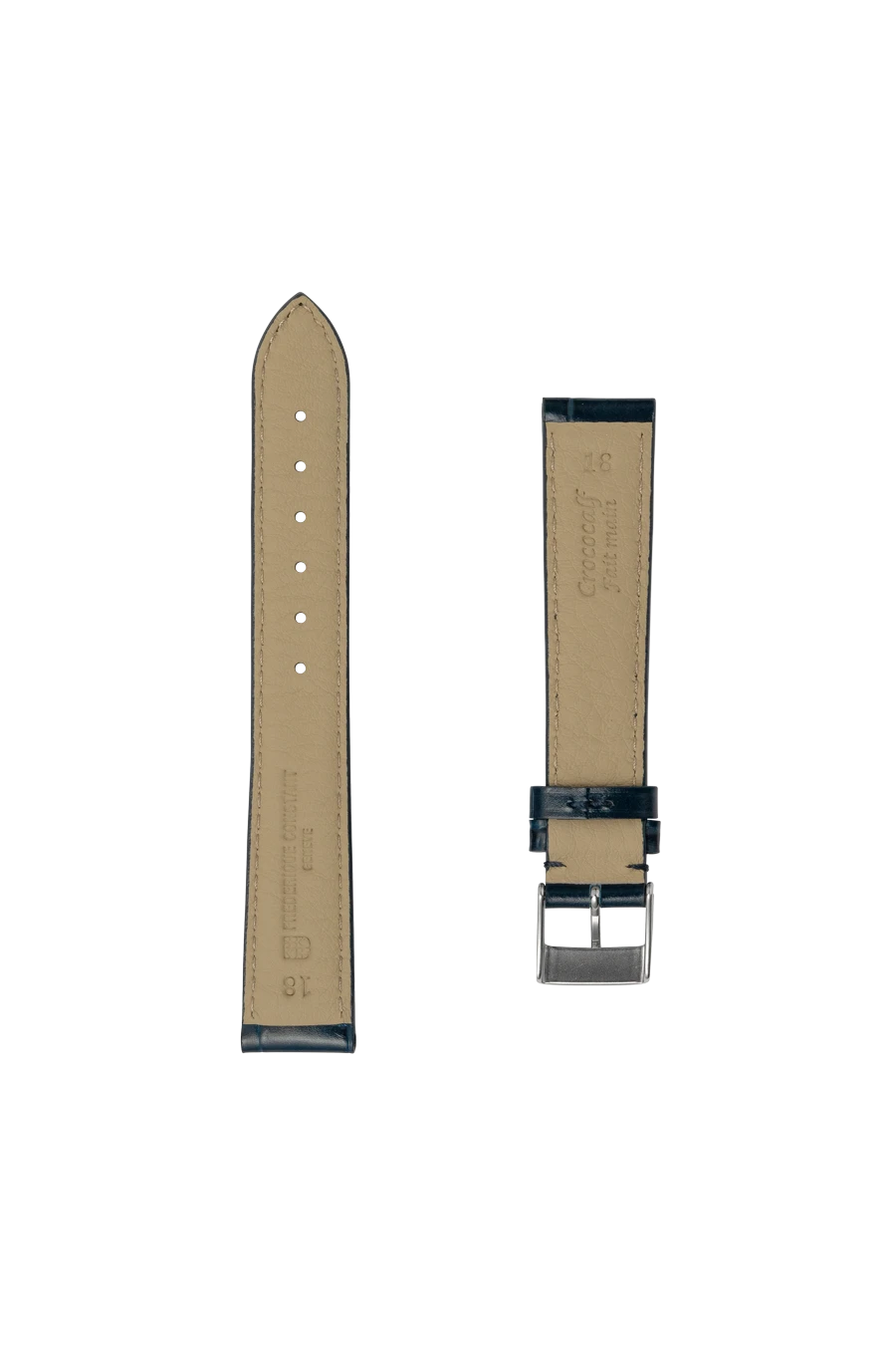 Straps Blue Calf Leather With Crocodile Pattern 18.25x16 FCS-NB18X16 SS