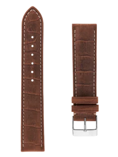 Straps Brown Calf Leather With Nubuck Finishing And Crocodile Pattern
 20x18 FCS-NBRWB20X18 SS