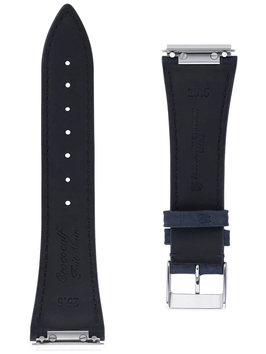 Straps Blu Pelle Di Vitello Con Motivo Coccodrillo 25.5x18 FCS-NHNN25.5X18 SS